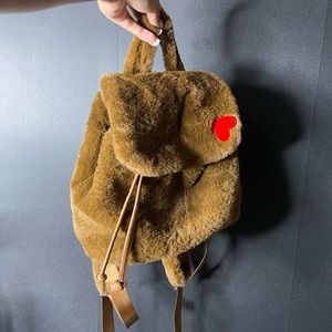 Fur Teddy Backpack Purse